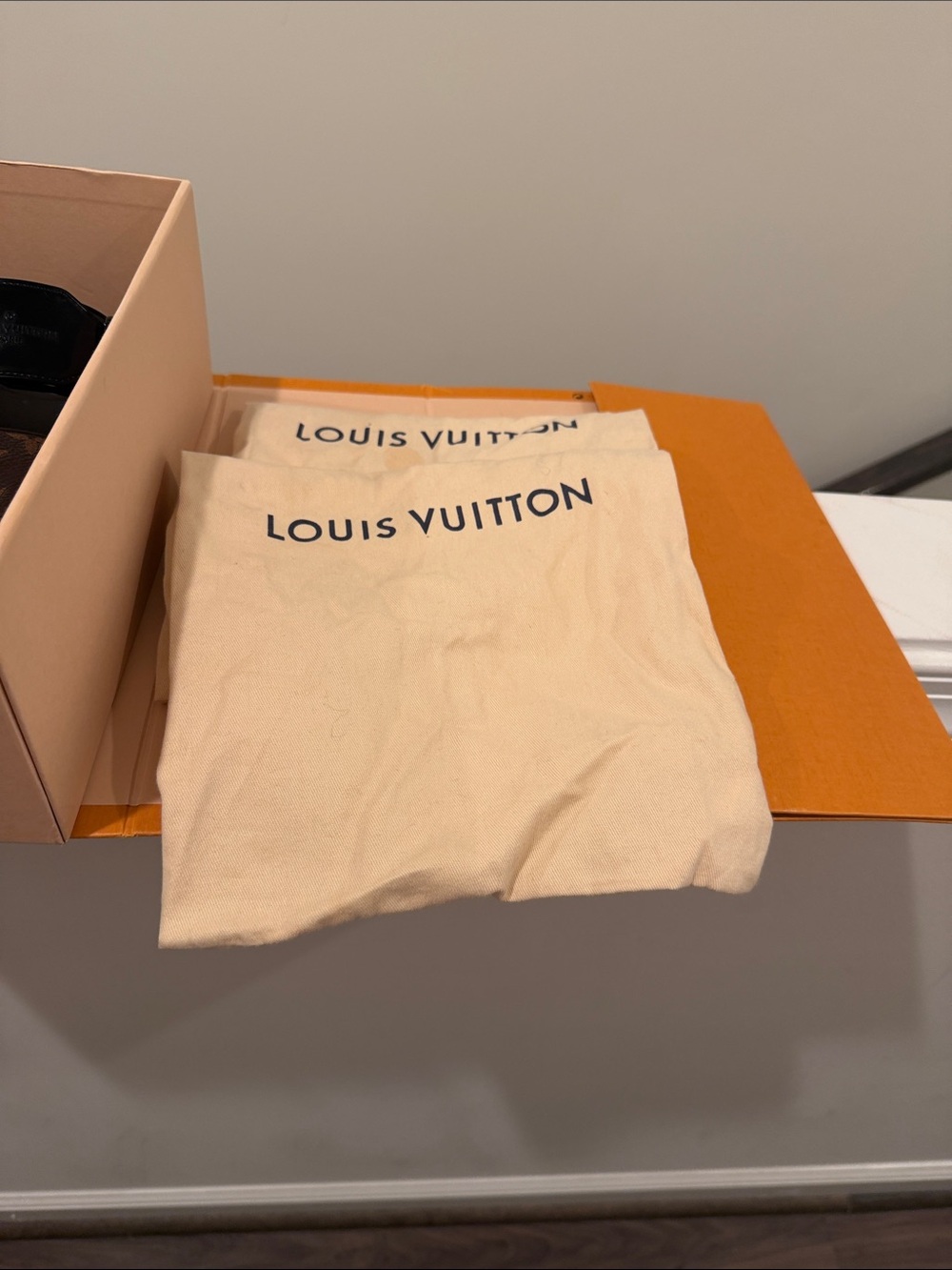 Louis Vuitton Black and Brown Monogram Double-Strap Slides - Picture 6 of 6